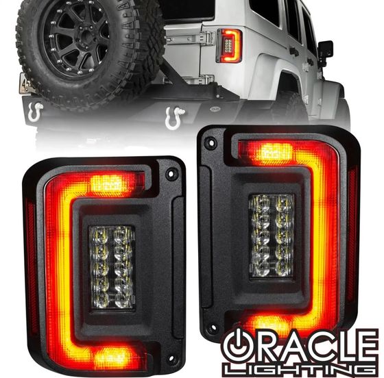 Niskoprofilowe tylne lampy z modułem EU Jeep Wrangler JK
